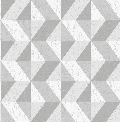 2908-25314 Cerium Grey Concrete Geometric Wallpaper