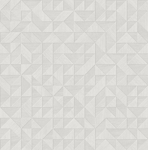 2908-25325 Gallerie Light Grey Geometric Wood Wallpaper