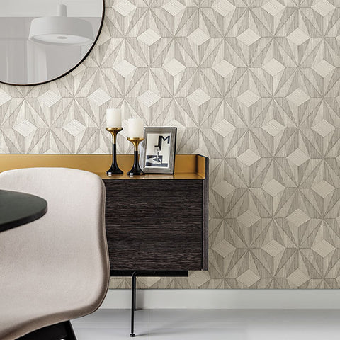 2908-87102 Paragon Silver Geometric Wallpaper