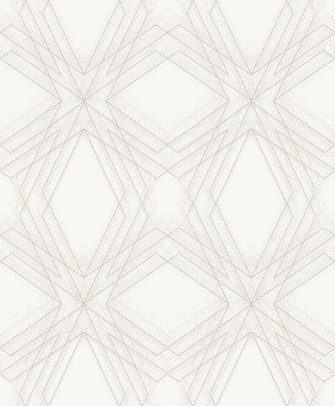 2908-87105 Relativity Off-White Geometric Wallpaper