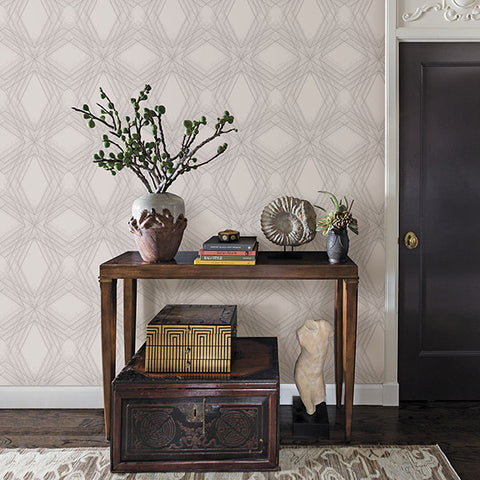 2908-87105 Relativity Off-White Geometric Wallpaper