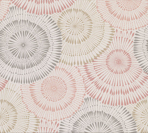 2909-AW87740 Howe Coral Medallions Wallpaper