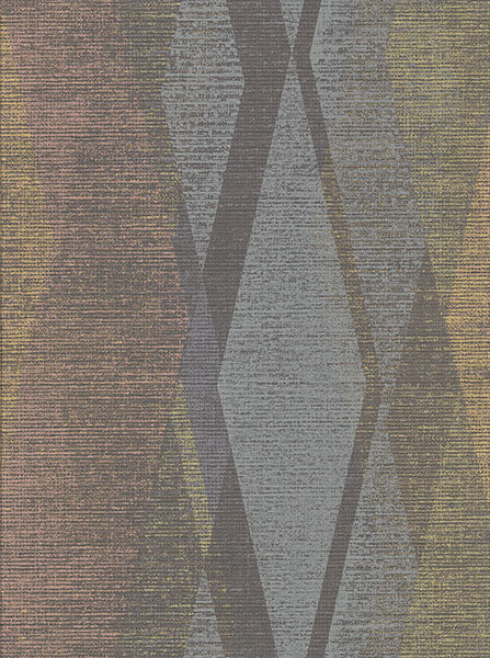 2909-IH-23506 Torrance Multicolor Distressed Geometric Wallpaper