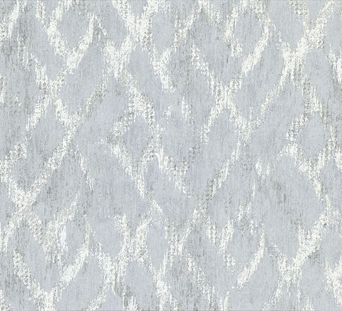 2909-SH-13045 Bunter Silver Distressed Geometric Wallpaper