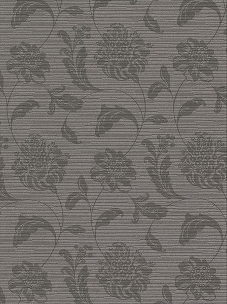 2910-2754 Holiday Charcoal Jacobean Wallpaper