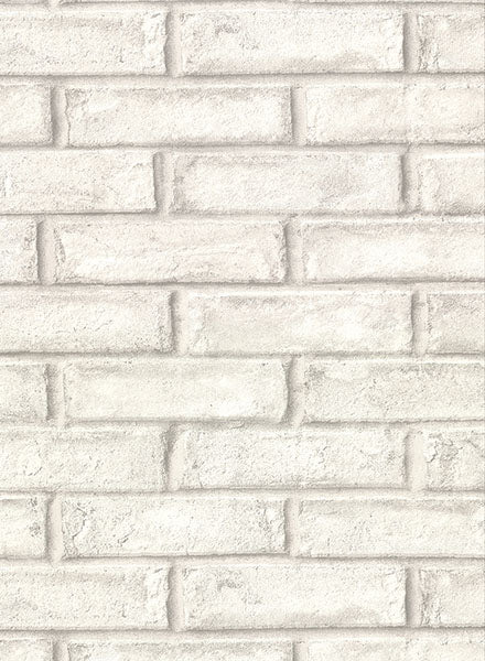2921-50110 Appleton Off-White Faux Weathered Brick Wallpaper
