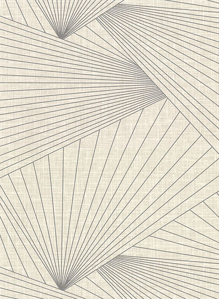2921-50407 Berkeley Eggshell Geometric Faux Linen Wallpaper