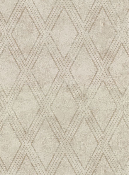 2921-51005 Dartmouth Taupe Faux Plaster Geometric Wallpaper