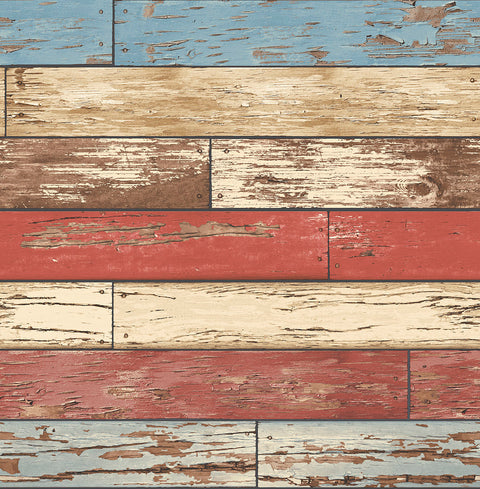 2922-22319 Wynona Multicolor Scrap Wood Wallpaper