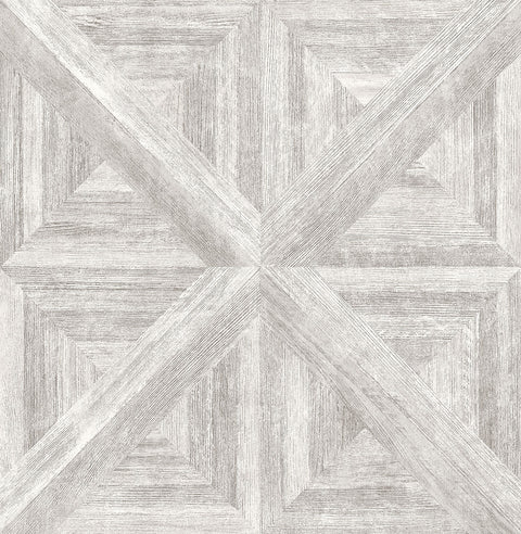 2922-24017 Angeline White Geometric Wood Wallpaper