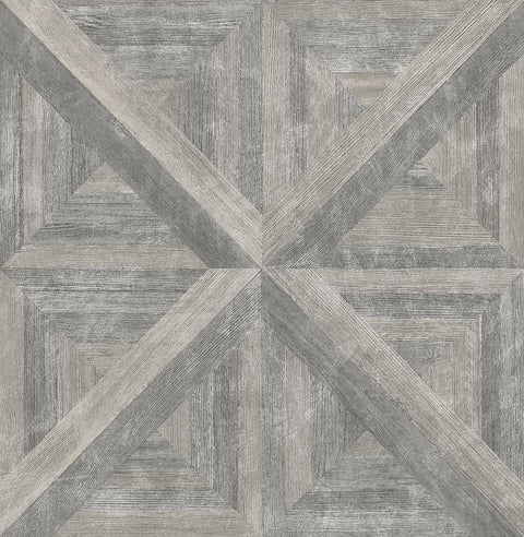 2922-24018 Angeline Taupe Geometric Wood Wallpaper