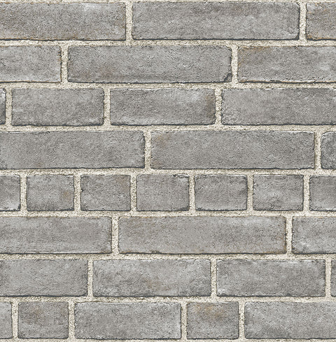 2922-24050 Eggertson Grey Brick Wallpaper
