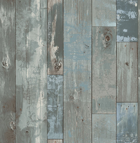 2922-24053 Samuel Grey Distressed Wood Wallpaper