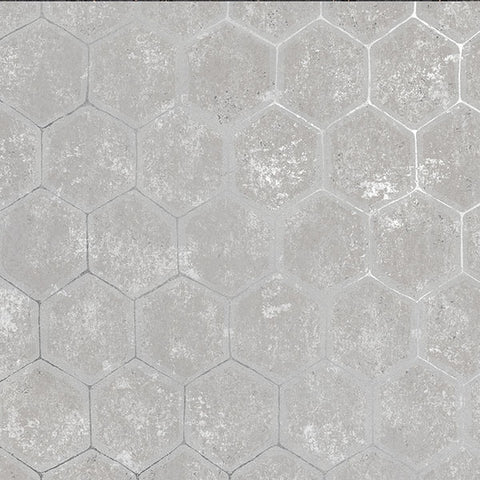 2927-00401 Starling Grey Honeycomb Wallpaper