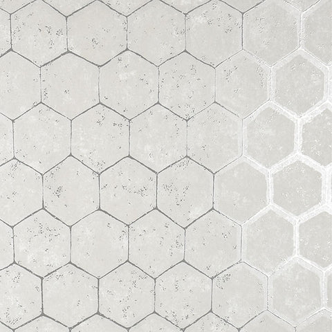2927-00406 Starling Silver Honeycomb Wallpaper