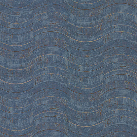 2927-10805 Hydra Blue Geometric Wallpaper