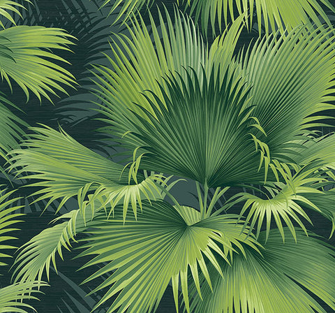2927-40104 Summer Palm Dark Green Tropical Wallpaper