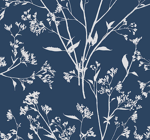 2927-80712 Southport Navy Delicate Branches Wallpaper