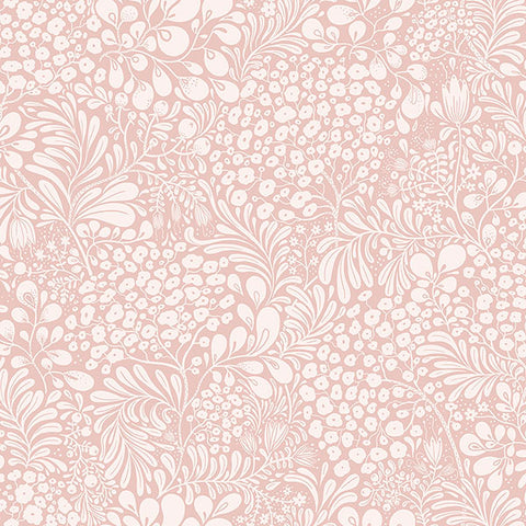 2932-65134 Siv Pink Botanical Wallpaper