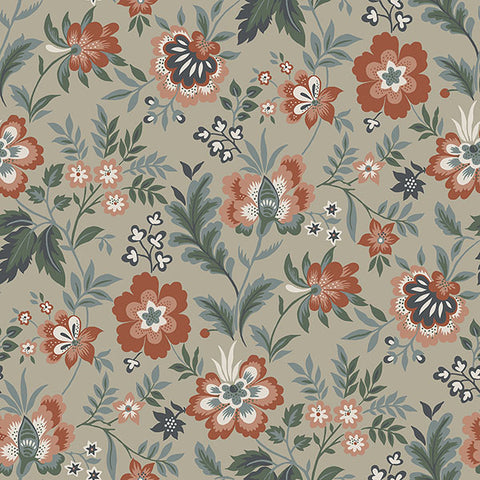 2948-28001 Athena Beige Floral Wallpaper