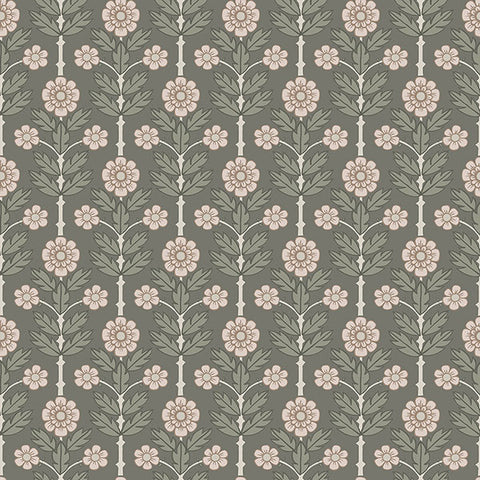 2948-28008 Aya Grey Floral Wallpaper