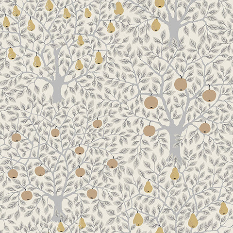 2948-33012 Pomona Light Grey Fruit Tree Wallpaper