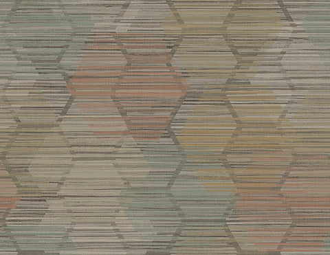 2949-60515 Jabari Brown Geometric Faux Grasscloth Wallpaper