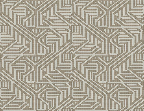 2949-60609 Nambiti Brown Geometric Wallpaper