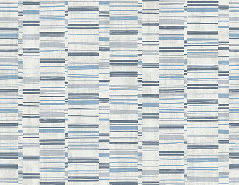 2949-60802 Fresnaye Blue Linen Stripe Wallpaper