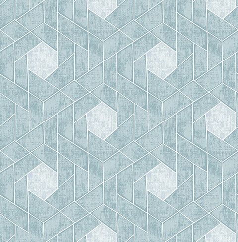 2964-25904 Granada Aqua Geometric Wallpaper