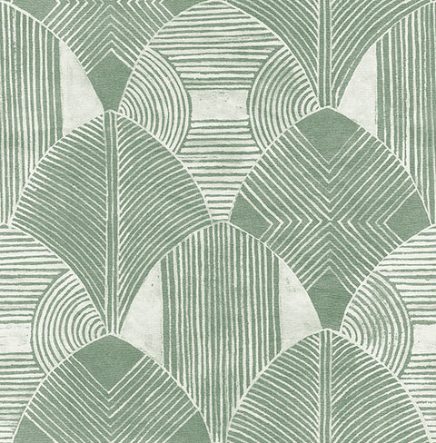 2964-25932 Westport Green Geometric Wallpaper