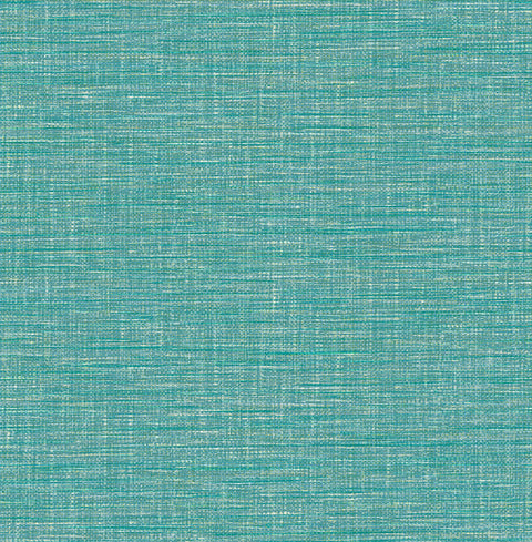 2969-24118 Exhale Turquoise Woven Texture Wallpaper