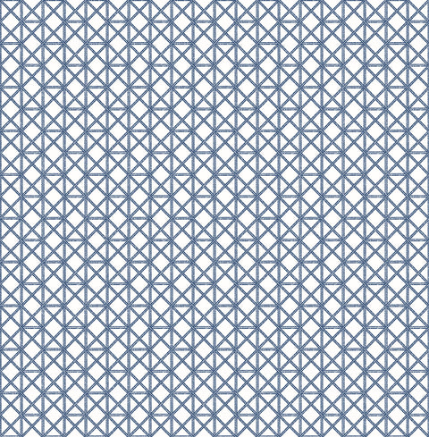 2969-26005 Lisbeth Blue Geometric Lattice Wallpaper