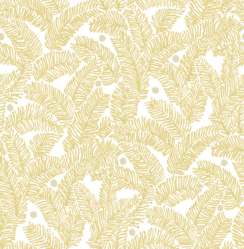 2969-26032 Athina Yellow Fern Wallpaper