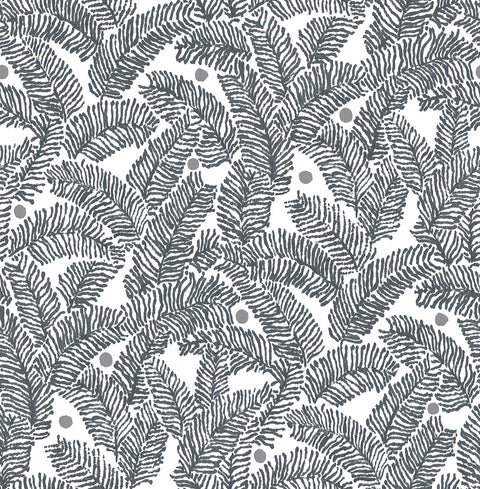 2969-26035 Athina Grey Fern Wallpaper
