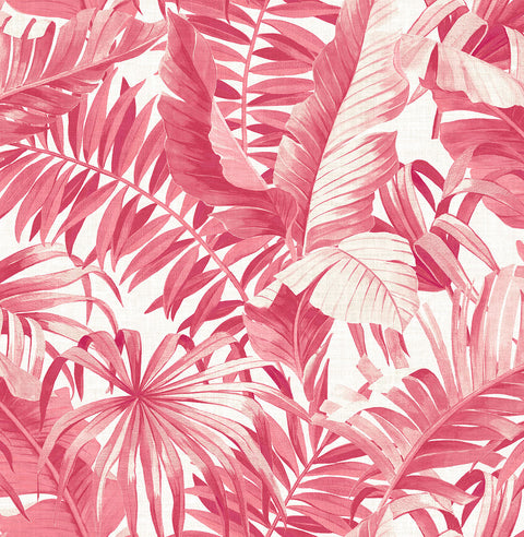 2969-26054 Alfresco Pink Tropical Palm Wallpaper