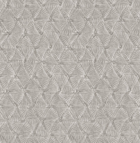 2970-26115 Wright Pewter Textured Triangle Wallpaper
