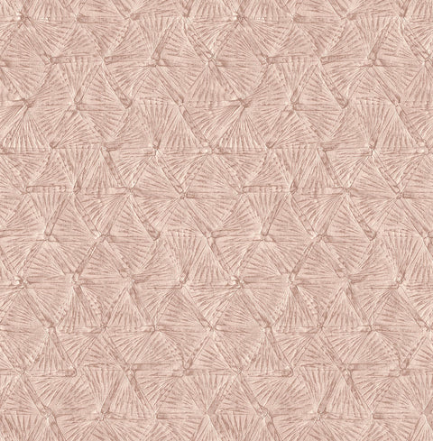 2970-26118 Wright Rose Gold Textured Triangle Wallpaper