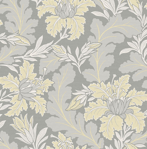 2970-26142 Butterfield Light Grey Floral Wallpaper