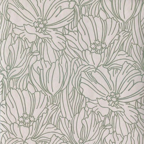 2970-87355 Selwyn Flock Sage Floral Wallpaper