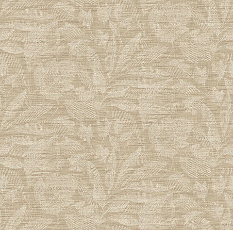 2971-86155 Lei Wheat Etched Leaves Wallpaper