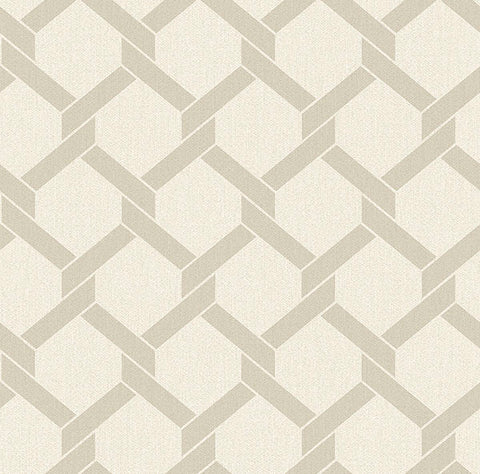 2971-86311 Payton Beige Hexagon Trellis Wallpaper