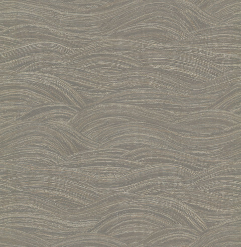 2971-86361 Leith Grey Zen Waves Wallpaper