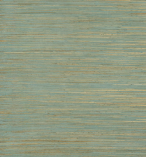 2972-86125 Kira Turquoise Hemp Grasscloth Wallpaper