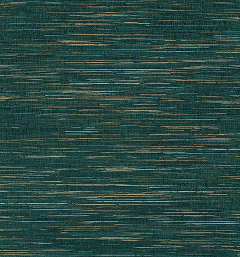 2972-86126 Kira Teal Hemp Grasscloth Wallpaper