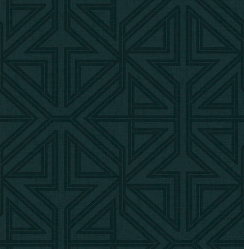 2975-26228 Kachel Teal Geometric Wallpaper
