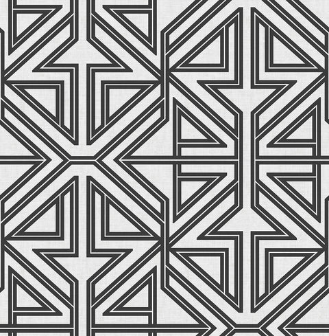 2975-26231 Kachel Black Geometric Wallpaper