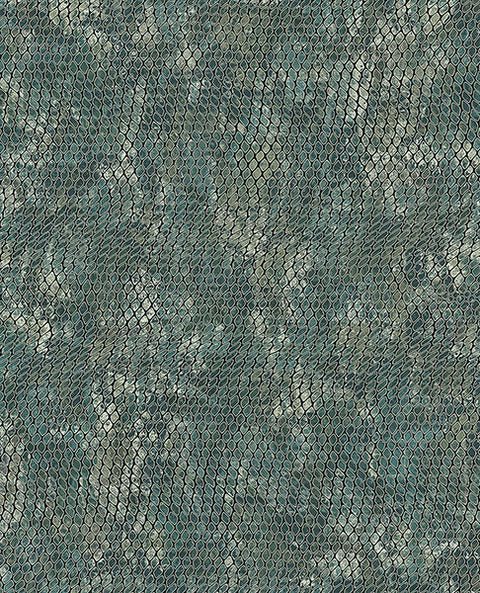 300522 Viper Teal Snakeskin Wallpaper