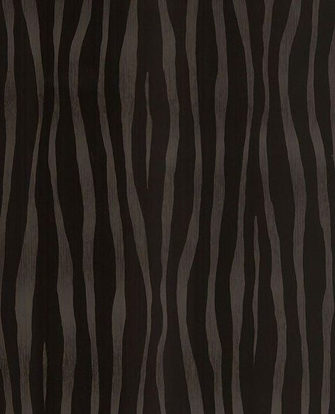 300551 Burchell Chocolate Zebra Flock Wallpaper