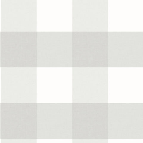 Selah Light Grey Gingham Wallpaper